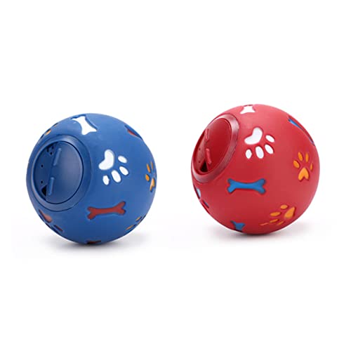 HHOZsafety Trainingsbedarf Hundespielzeug, auslaufendes Futter, auslaufender Ball (blau, 7,5 x 7,5 x 7,5 cm) von HHOZsafety
