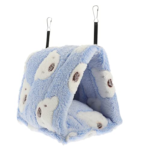 Hedgehog House Hamster Cotton Nest Hamster Nest for Winter Sleeping House Hedgehog Hideout Nest for Pet Hideout for Small Pet hare Guinea Pig Sleeping Bag Rest Bed Chinchilla (Blue 17x15cm) von HHOZsafety