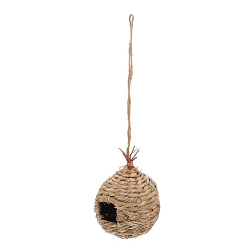 Straw Bird Nest Bird Cage Home Decor Parrot Grass Nest Hummingbird House Straw Birdhouse Parrot Bed Parrot House Bird Bing Nest Grass Birdhouse Pet Bird Nest Sparrow Bird Round von HHOZsafety