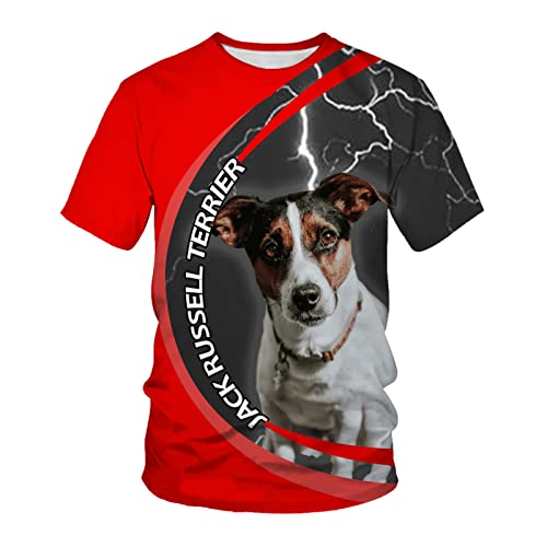 3D T-Shirt Tierhund 3D-Druck Locker Lässig Atmungsaktiv Bequem Kurzarm,A30,S von HHSW