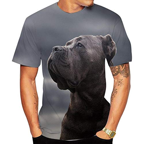 HHSW Tshirts Männer Digitale 3D-Rundhals-Hundedruck Mit Kurzen Ärmeln-J_6XL von HHSW