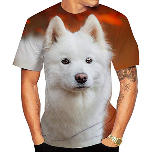 Herren T Shirt Hund Hund Ausdruck Drucken 3D Rundhals-T-Shirt-10_6XL von HHSW