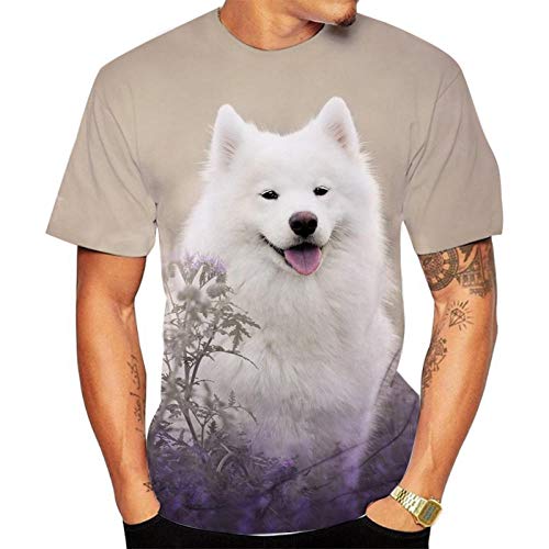 Herren T Shirt Hund Hund Ausdruck Drucken 3D Rundhals-T-Shirt-12_3XL von HHSW