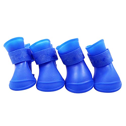 HI SUYI 4 Teile/satz Nette Süßigkeiten Farbe Haustier Hund Welpen Wasserdichte Stiefel Gummi Regen Schuhe Anti slip Sohle groß Klein Mittel Größe Für Outdoor von HI SUYI