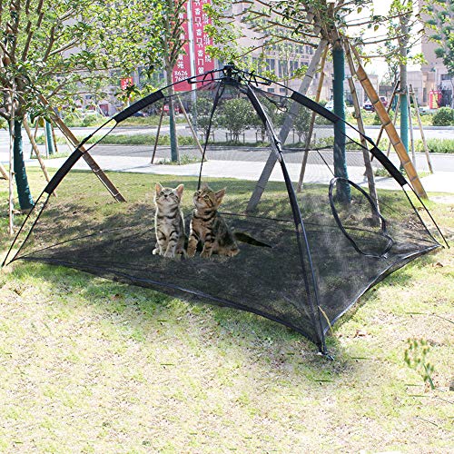 Pet Comfort PE-Zelt für Katzen, Tragbare große Pop-Up-Haustier Zelt-Einschließungen draußen Lebensraum Hunde Accessoire katzenzelt Outdoor hundetippi Katzenhöhle von HI SUYI