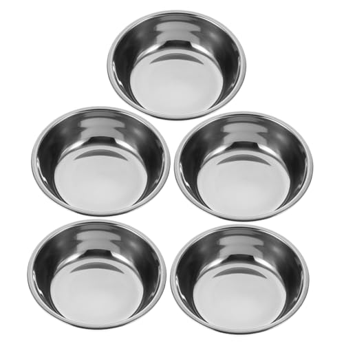 HIAKDOFT 5 Stück Teiliges Edelstahl Haustiernapf Rund Stabile Futterschale Spülmaschinenfest Große Kapazität Hygienisch und Langlebig für Hunde und Katzen HIAKDOFT 5 Stück Teiliges Edelstahl Haustiernapf Rund Stabile Futterschale Spülmaschinenfest Große Kapazität Hygienisch und Langlebig für Hunde und Katzen von HIAKDOFT