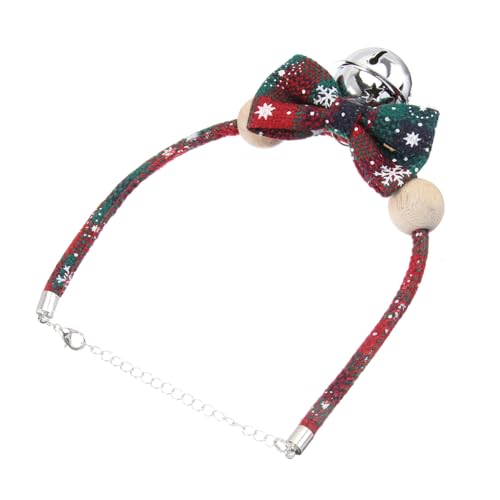 HIAKDOFT Verstellbares Haustier Hundehalsband mit Weihnachts Schleife und Glocke Strapazierfähiges Angenehmes Material Geeignet für Kleine Hunde und Katzen Modisches Accessoire für HIAKDOFT Verstellbares Haustier Hundehalsband mit Weihnachts Schleife und Glocke Strapazierfähiges Angenehmes Material Geeignet für Kleine Hunde und Katzen Modisches Accessoire für von HIAKDOFT