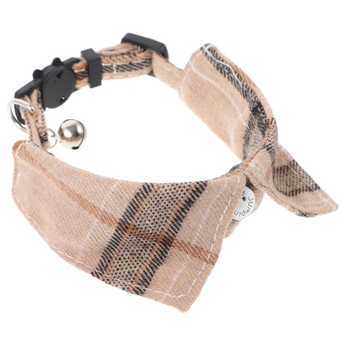 HIAKDOFT Verstellbares Katzenhalsband mit Sicherheitsverschluss Kariertes Design Angenehmes Material Bequemes Haustier zubehör für Kätzchen und Party Outfit Einfach zu Reinigen Braun HIAKDOFT Verstellbares Katzenhalsband mit Sicherheitsverschluss Kariertes Design Angenehmes Material Bequemes Haustier zubehör für Kätzchen und Party Outfit Einfach zu Reinigen Braun von HIAKDOFT