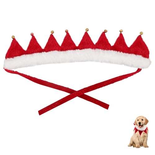HIAKDOFT Weihnachtliches Haustier mit Glocken Verstellbarer Weihnachtskragen für Hunde und Gemütlich Atmungsaktiv Festliches Party Accessoire für Feiertage und Fotosessions HIAKDOFT Weihnachtliches Haustier mit Glocken Verstellbarer Weihnachtskragen für Hunde und Gemütlich Atmungsaktiv Festliches Party Accessoire für Feiertage und Fotosessions von HIAKDOFT