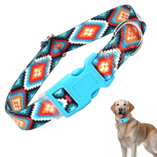Hundehalsband für XS, S, M, L, XL, XL, Tribal-Azteken-Hundehalsband für Jungen oder Mädchen, verstellbar, bequem, weich, langlebig, Katzen- oder Hundehalsbänder (L) von HIDAKEAI