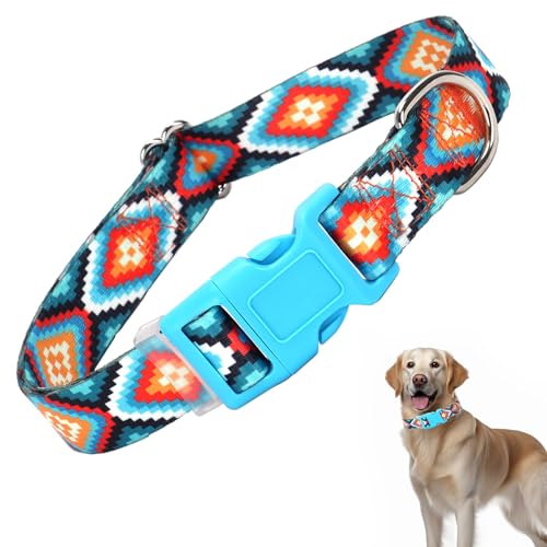 Hundehalsband für XS, S, M, L, XL, XL, Tribal-Azteken-Hundehalsband für Jungen oder Mädchen, verstellbar, bequem, weich, langlebig, Katzen- oder Hundehalsbänder (M) von HIDAKEAI