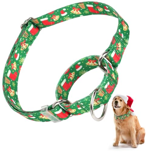 Weihnachtliches Martingal-Halsband für Hunde, grünes Martingal-Halsband (S) von HIDAKEAI