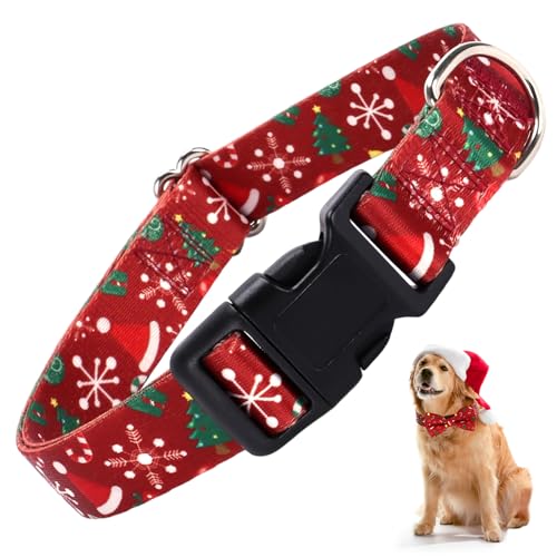 Weihnachts-Hundehalsband für kleine, mittelgroße und große Hunde (L) von HIDAKEAI