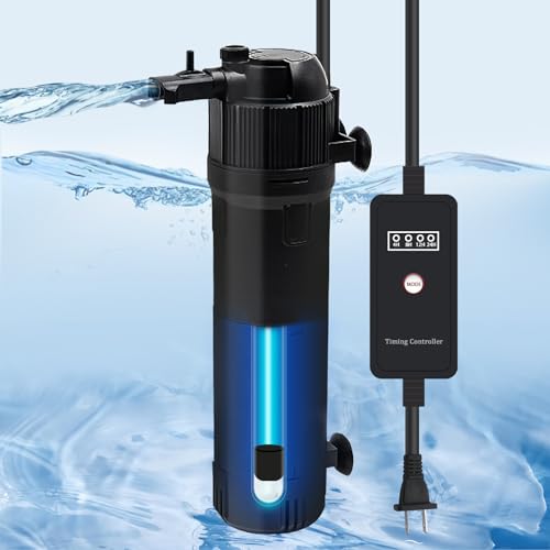 HIKPEED Aquarium Filter Fish Tank Filter U-V Filterpumpe mit Timer von HIKPEED