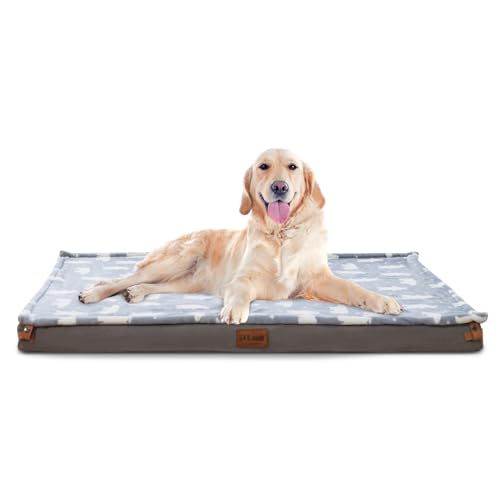 HIMAX Orthopädisches Hundebett für große Hunde, Memory-Schaum-Hundebett mit abnehmbarem, waschbarem Bezug und rutschfester Unterseite, Hundebett mit Decke, Eierkisten-Schaumstoff-Haustierbett, großes von Himax
