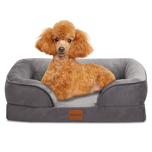 HIMEET Extra kleines Hundebett mit waschbarem Bezug, XS Hundebett X kleines Haustierbett, 50,8 x 38,1 cm, wasserdichtes Innenfutter, Hundesofa für Hunde bis zu 4,5 kg von HIMEET