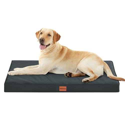 Orthopädisches Hundebett, Größe XL, 111,8 cm, extra groß, strapazierfähig, waschbar, mit wasserdichtem Bezug, XL-Hundebett für Hundehütte, Jumbo-Hundebett, Schaumstoff-Unterstützung für große Hunde von HIMEET