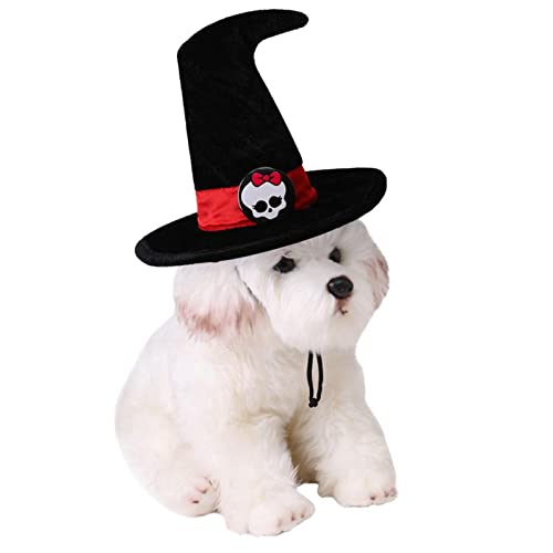 Halloween-Kleidung & Zubehör für Hunde und Katzen, verstellbarer niedlicher Hexenhut für kleine Hunde, Haustierkostüm für Haustier-Halloween-Cosplay-Party von HINAA