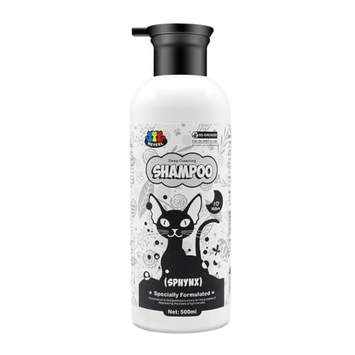 HINAYOSAN Haarloses Katzen-Shampoo, 500 ml, zur Ölkontrolle, einfach, effektiv und sanft für Katzen von HINAYOSAN