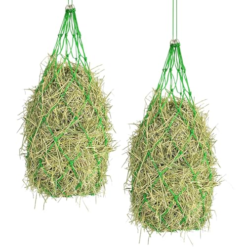HINAYOSAN Nylon-Strohnetz für langsames Füttern, 101,6 cm, für Pferde, Ziegen, zur Verdauungskontrolle, Nylon-Heunetz reduziert schlupfende Luft, 2 Stück HINAYOSAN Nylon-Strohnetz für langsames Füttern, 101,6 cm, für Pferde, Ziegen, zur Verdauungskontrolle, Nylon-Heunetz reduziert schlupfende Luft, 2 Stück von HINAYOSAN