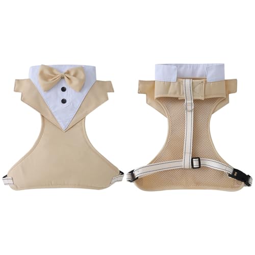 Hundegeschirr, groß, für kleine Hunde, ohne Ziehen, Hochzeits-Smoking, verstellbarer Clip, bequeme und sichere Schnallen, atmungsaktives Hundegeschirr Hundegeschirr, groß, für kleine Hunde, ohne Ziehen, Hochzeits-Smoking, verstellbarer Clip, bequeme und sichere Schnallen, atmungsaktives Hundegeschirr von HINAYOSAN