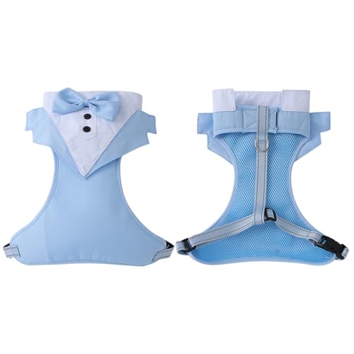 Hundegeschirr, groß, für kleine Hunde, ohne Ziehen, Hochzeits-Smoking, verstellbarer Clip, bequeme und sichere Schnallen, atmungsaktives Hundegeschirr Hundegeschirr, groß, für kleine Hunde, ohne Ziehen, Hochzeits-Smoking, verstellbarer Clip, bequeme und sichere Schnallen, atmungsaktives Hundegeschirr von HINAYOSAN