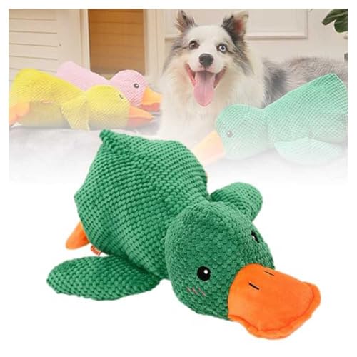 HINNVCL 2024 Upgraded Quack-Quack Duck Hundespielzeug, langlebig, beruhigende Ente Hund, Quietschspielzeug, weiches Plüsch, gelbe gefüllte Ente, Kauspielzeug für Hunde, Indoor-Welpen von HINNVCL