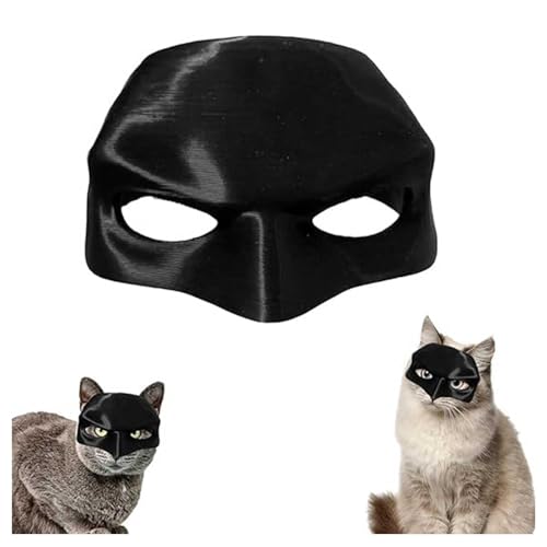 HINNVCL Katze Fledermaus Maske, Katze Fledermaus Cosplays Hut, Fledermaus Maske für Katze, Batcat Halloween Kostüme, Halloween Kostüme Zubehör für Katzen, 3D Gedruckt Katze Fledermaus Maske, Katze von HINNVCL