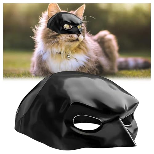 HINNVCL Katze Fledermaus Maske Fledermaus Stil Katze Maske Haustier Kostüm Zubehör Lustige und Entzückende Superhelden Cosplays Maske für Katzen Schwarze Katze Fledermaus Halloween Maske Hut für von HINNVCL