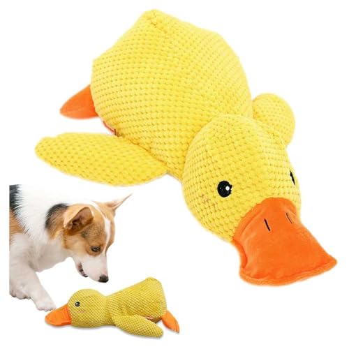 HINNVCL Quack-Quack Duck Hundespielzeug, 2024, langlebig, beruhigende Ente, gelbe gefüllte Ente, Kauspielzeug für Hunde, Indoor-Welpen von HINNVCL