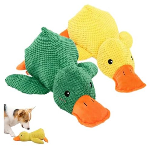 HINNVCL Quack-Quack Duck Hundespielzeug, 2024, langlebig, beruhigende Ente, gelbe gefüllte Ente, Kauspielzeug für Hunde, Indoor-Welpen von HINNVCL