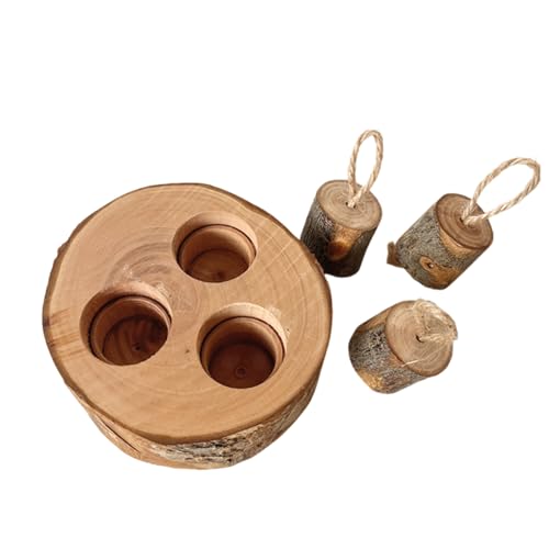 HIOPOIUYT Kleine Pet Feeder Unterhaltung Futtersuche Spielzeug Holz Leckerlis Feeder Lebensmittel Spender Kauen Schleifen Spielzeug Für Hamster von HIOPOIUYT