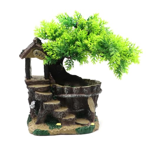 HIOPOIUYT Landschaft Kiefernbaum Landschaft Fischtanks Dekorationen Für Aquarien Terrarium Garnelenhaus Alte Ornamente von HIOPOIUYT