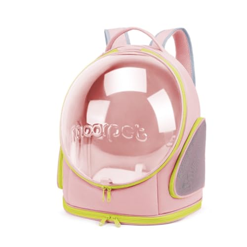 HIOPOIUYT Stilvolle und langlebige Katzen-Reisetasche, Haustier-Rucksack, perfekt für Outdoor-Aktivitäten und Einkaufen, Pink, Hautfarben von HIOPOIUYT