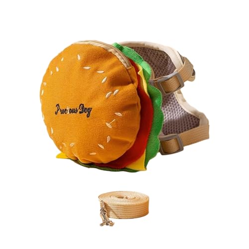 HIOPOIUYT Verstellbare Hamburger-Satteltasche für Hunde, Outdoor-Training, Wandern, mit Leine, Satteltaschen von HIOPOIUYT