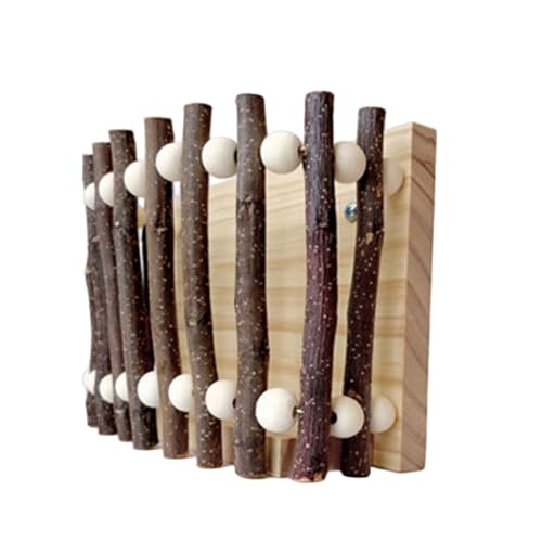 Langlebiger Grasspender für Kleintiere mit Holzkauflächen für Rennmäuse und Zahnpflege, Holz, kleines Haustier-Futterregal Langlebiger Grasspender für Kleintiere mit Holzkauflächen für Rennmäuse und Zahnpflege, Holz, kleines Haustier-Futterregal von HIOPOIUYT
