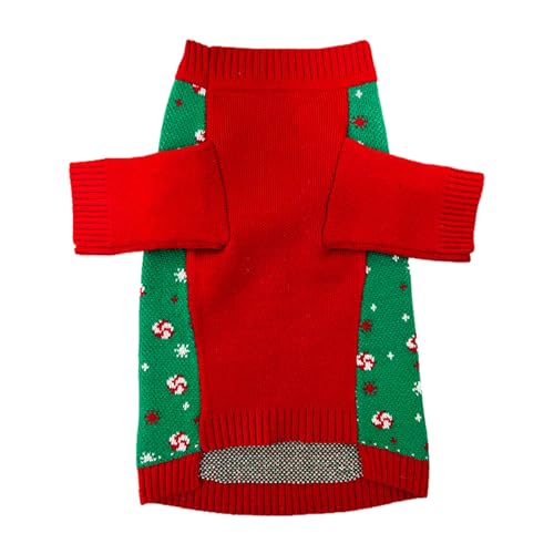 Weihnachtspullover für kaltes Wetter, Strickwaren, Bekleidung, Welpen, drinnen und draußen, Outfits von HIOPOIUYT