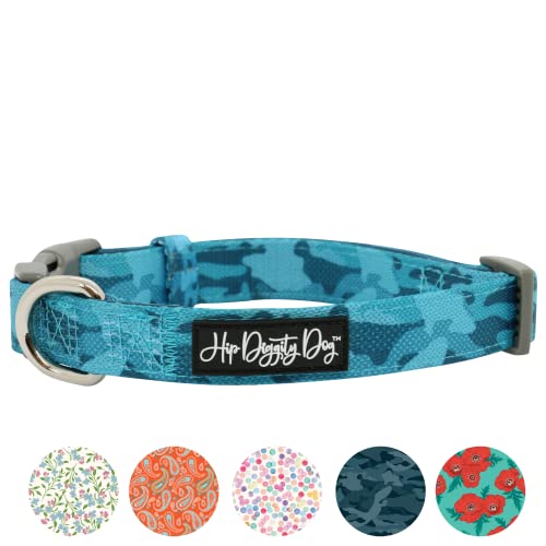 Hip Diggity Dog - Gepolstertes Komfort-Hundehalsband für kleine und große Haustiere – Luxus für Mädchen und Jungen (Camo Seal, S) von HIP DIGGITY DOG