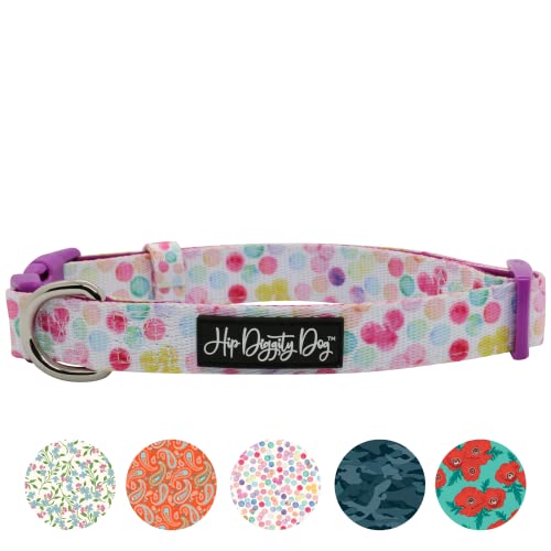 Hip Diggity Dog - Gepolstertes Komfort-Hundehalsband für kleine und große Haustiere - Luxus für Mädchen und Jungen Hunde (Konfetti, M) von HIP DIGGITY DOG