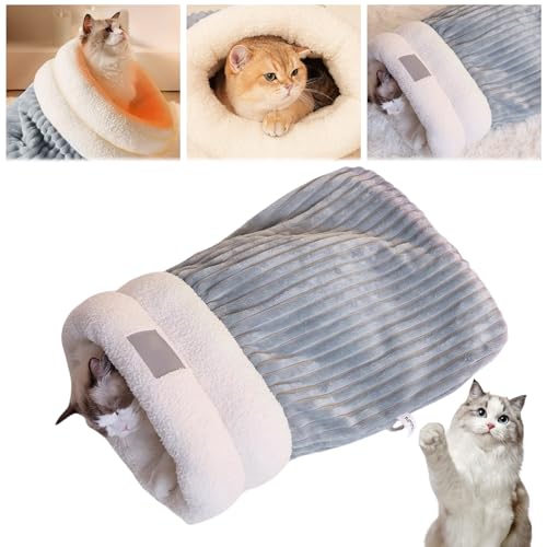 HIQE-FL Katzenschlafsack,Cat Winter Sleeping Bag,Cat Sleeping Bag,Katzen Schlafsack,Schlafsack für Katzen,Katze Schlafsack,Pet Sleeping Bag for Indoor Cats and Small Dogs von HIQE-FL