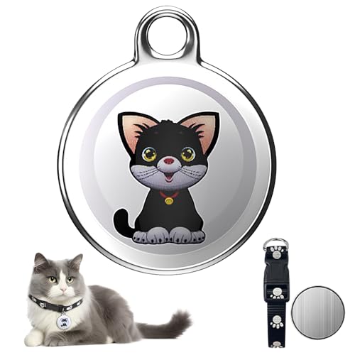 HIULLEN GPS Tracker für Katzen Hunde, Mini Pet Tracker für Katzen, Anti-Lost Cat Tracker Halsband ohne monatliche Gebühren, Echtzeit-Standortverfolgung, wasserdichte Katzentracker, GPS Halsband für von HIULLEN