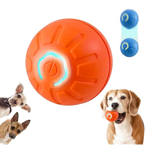 HItianya Eagerminds Interaktives Hunde Ball Spielzeug, Wackelballspielzeug Für Hunde, Interaktives Hundeballspielzeug, Wackelballspielzeug Für Hunde, Die Drinnen Und Draußen Spielen (Orange) von HItianya