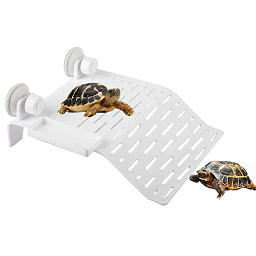 HJGKKA Turtles Climbing Platform, Schildkröten-Plattform, Schildkröte Sonnenbad Plattform mit Saugnapf, Acryl Terrasse schwimmende Insel, für Aquarium Terrarium Dekoration von HJGKKA