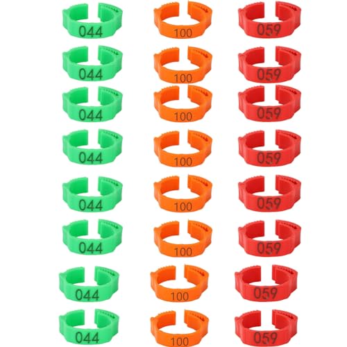 HJHLYJQBF 5Colors Plastikbein Ringe Identifikationsringe Beinringe Markieren Geflügelklebeband-Taubenfußringe, Nr. 001-100 für Tauben Küken Bantam Small Geflügel Mixed Colors 300pcs HJHLYJQBF 5Colors Plastikbein Ringe Identifikationsringe Beinringe Markieren Geflügelklebeband-Taubenfußringe, Nr. 001-100 für Tauben Küken Bantam Small Geflügel Mixed Colors 300pcs von HJHLYJQBF