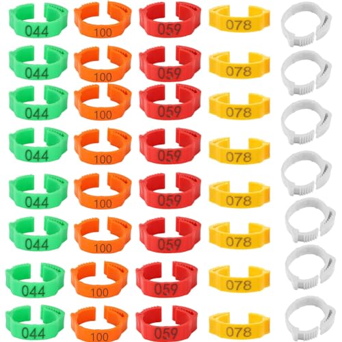 HJHLYJQBF 5Colors Plastikbein Ringe Identifikationsringe Beinringe Markieren Geflügelklebeband-Taubenfußringe, Nr. 001-100 für Tauben Küken Bantam Small Geflügel Mixed Colors 400pcs HJHLYJQBF 5Colors Plastikbein Ringe Identifikationsringe Beinringe Markieren Geflügelklebeband-Taubenfußringe, Nr. 001-100 für Tauben Küken Bantam Small Geflügel Mixed Colors 400pcs von HJHLYJQBF