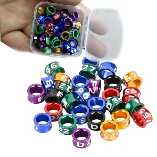 HJHLYJQBF Offener/geschlossener Vogelring, Vogelgürtel, Vogelbeinring, mehrfarbige Aluminiumtaubenbeinring, Identifikations-Tauben-Trainingsring, 50/100 Stück gemischte Farben pro Box HJHLYJQBF Offener/geschlossener Vogelring, Vogelgürtel, Vogelbeinring, mehrfarbige Aluminiumtaubenbeinring, Identifikations-Tauben-Trainingsring, 50/100 Stück gemischte Farben pro Box von HJHLYJQBF