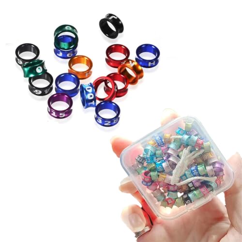 HJHLYJQBF Vogelringe, High-End-Tauben, Papageien, Sittiche und Geflügelgürtel-Organisatoren, die leicht umgehen, Finch Band Mixed Color 2.5mm Closed Ring 150 Stück von HJHLYJQBF