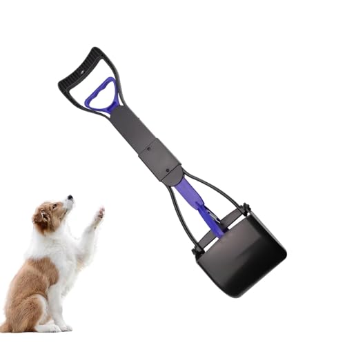 HJIAMA 45 cm Hundekotsammler, Schwarz, Kunststoff, Elegant, Faltbar, Dog Poop Bags, Ergonomisch, Hundekotgreifer, Praktisch, für Entfernen Hunde und Katzenkot von HJIAMA