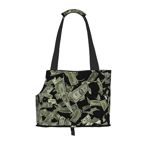 Dollar Sign Money print Pets Dogs Carrier Bags Puppy Carrier Dog Walking Bags for small Dogs and Cat and Rabbit von HJLUUFT