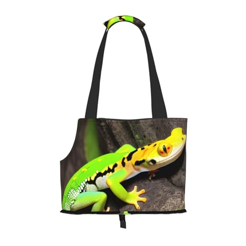 Green Geckos Print Puppy Carrier Dog Walking Bags Pets Dogs Carrier Bags for small Dogs and Cat and Rabbit von HJLUUFT